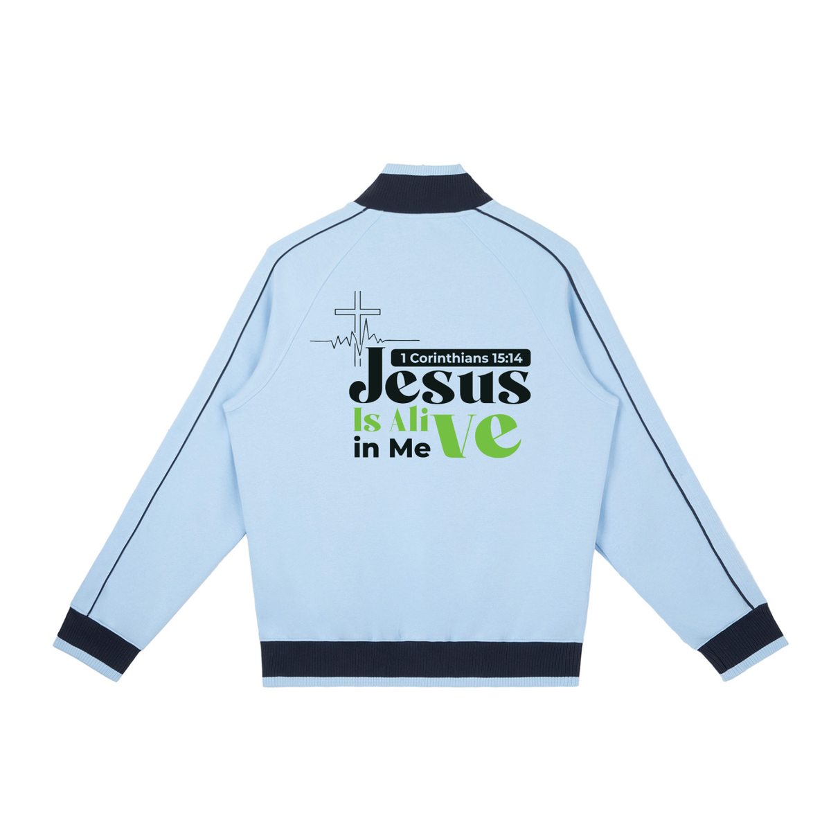 Color Block Raglan Sleeve Zip Track Jacket