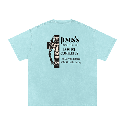 Snow Washed Oversized Cotton T-Shirt
