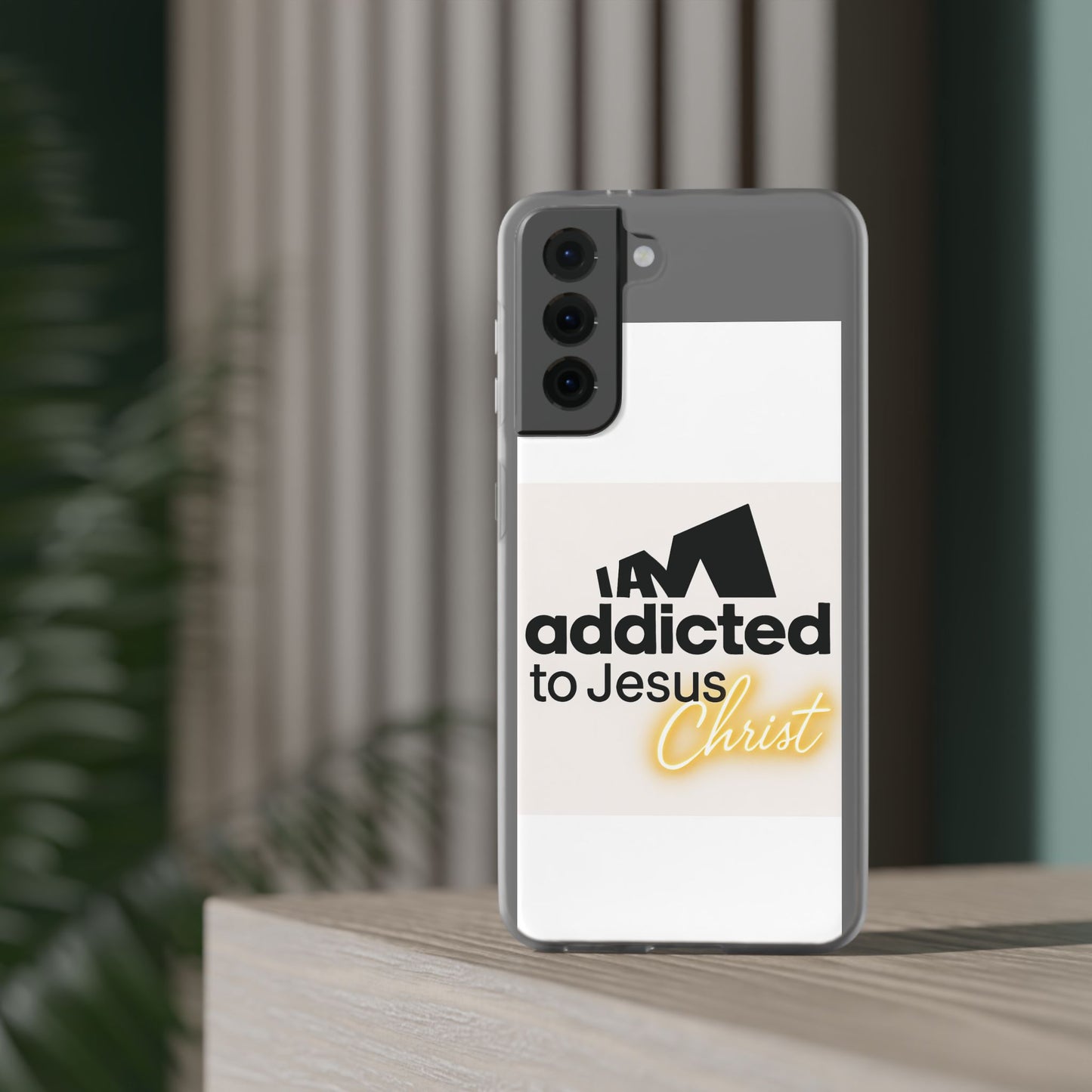 Phone Case — "I Am Addicted to Jesus Christ" Clear Protective Case
