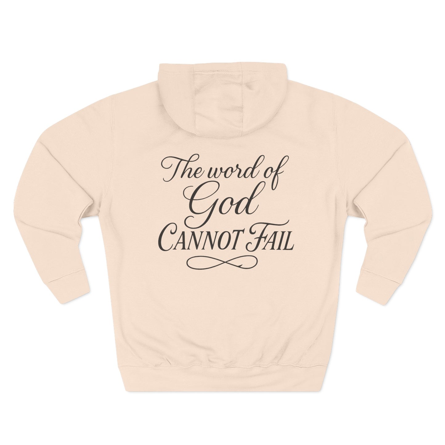 Christian Fleece Hoodie  "Addicted to Jesus Christ" Front & "The Word of God Cannot Fail" Back