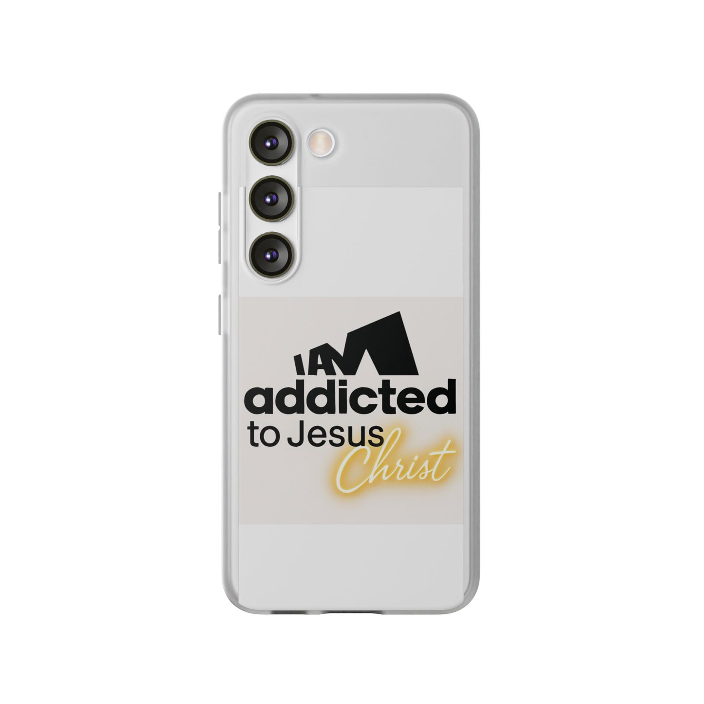 Phone Case — "I Am Addicted to Jesus Christ" Clear Protective Case