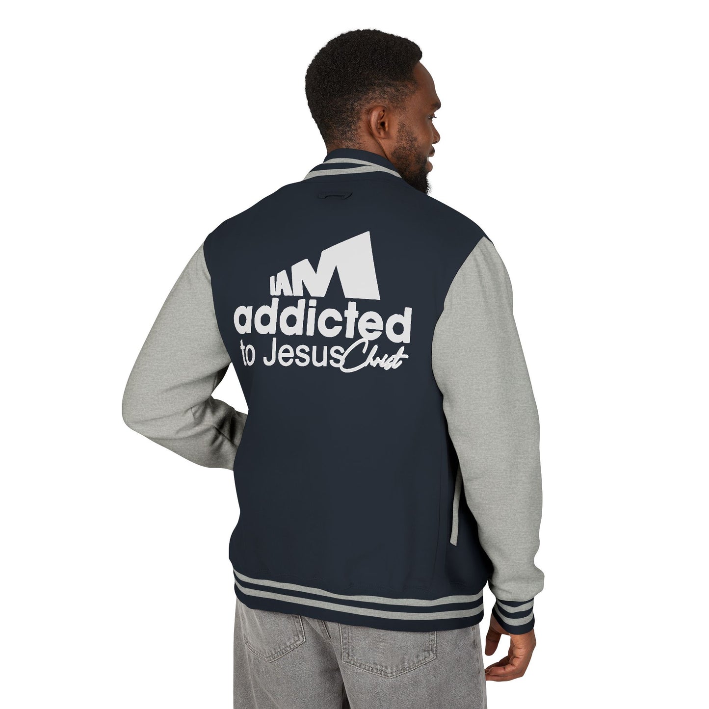 Letterman Jacket — "Addicted to Jesus" Christian Varsity Jacket
