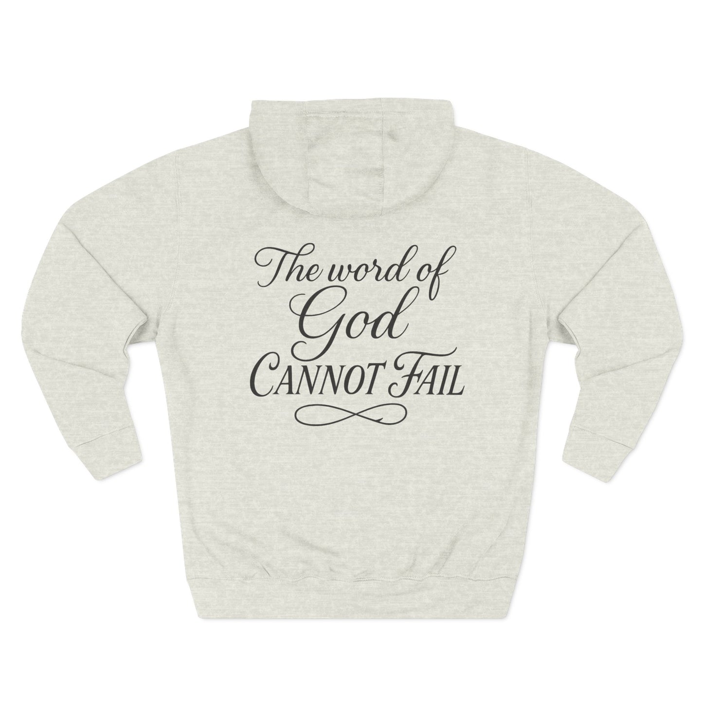 Christian Fleece Hoodie  "Addicted to Jesus Christ" Front & "The Word of God Cannot Fail" Back