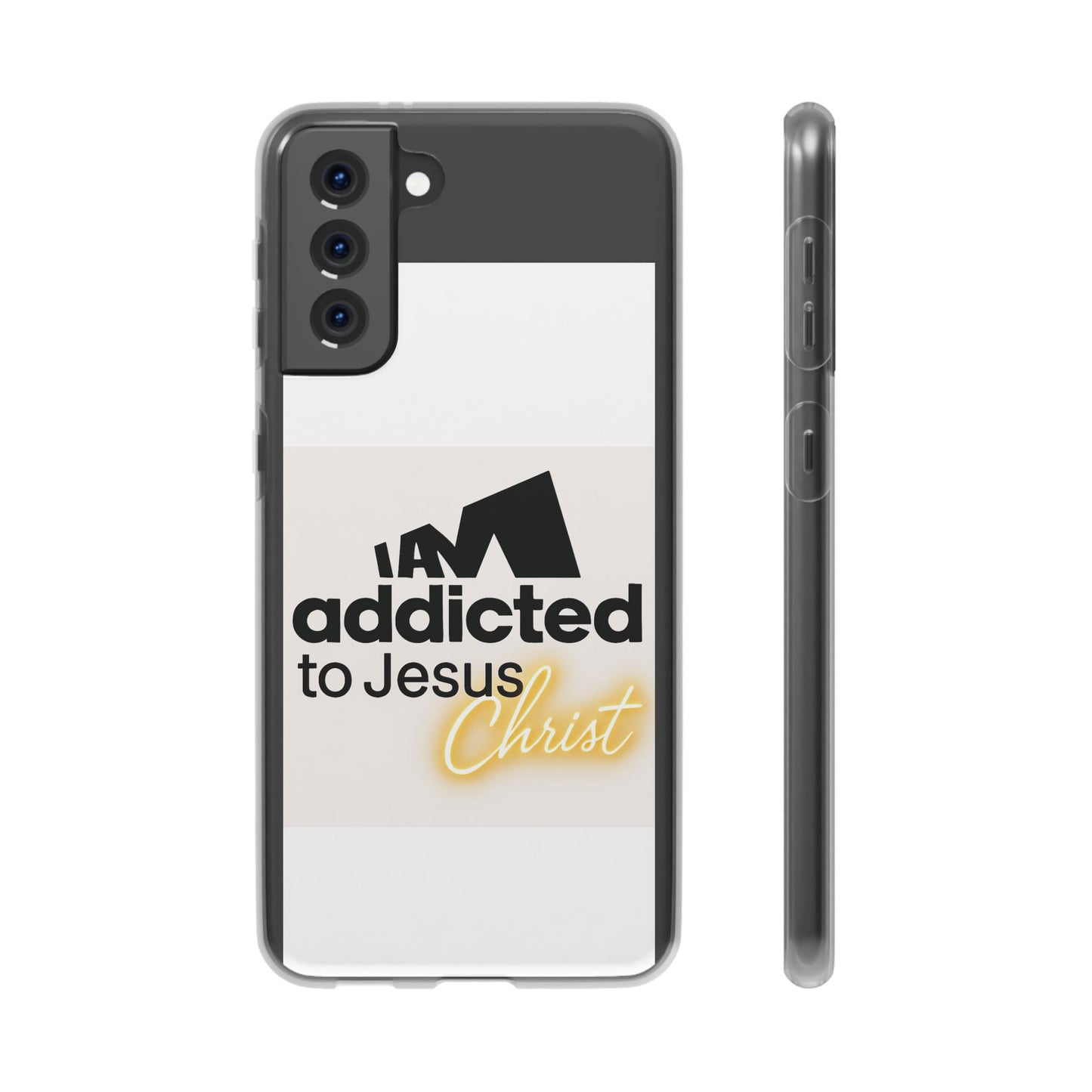 Phone Case — "I Am Addicted to Jesus Christ" Clear Protective Case