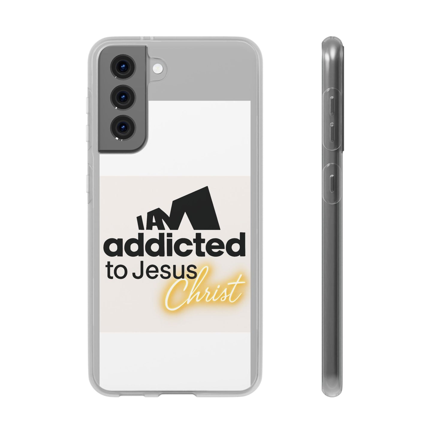 Phone Case — "I Am Addicted to Jesus Christ" Clear Protective Case