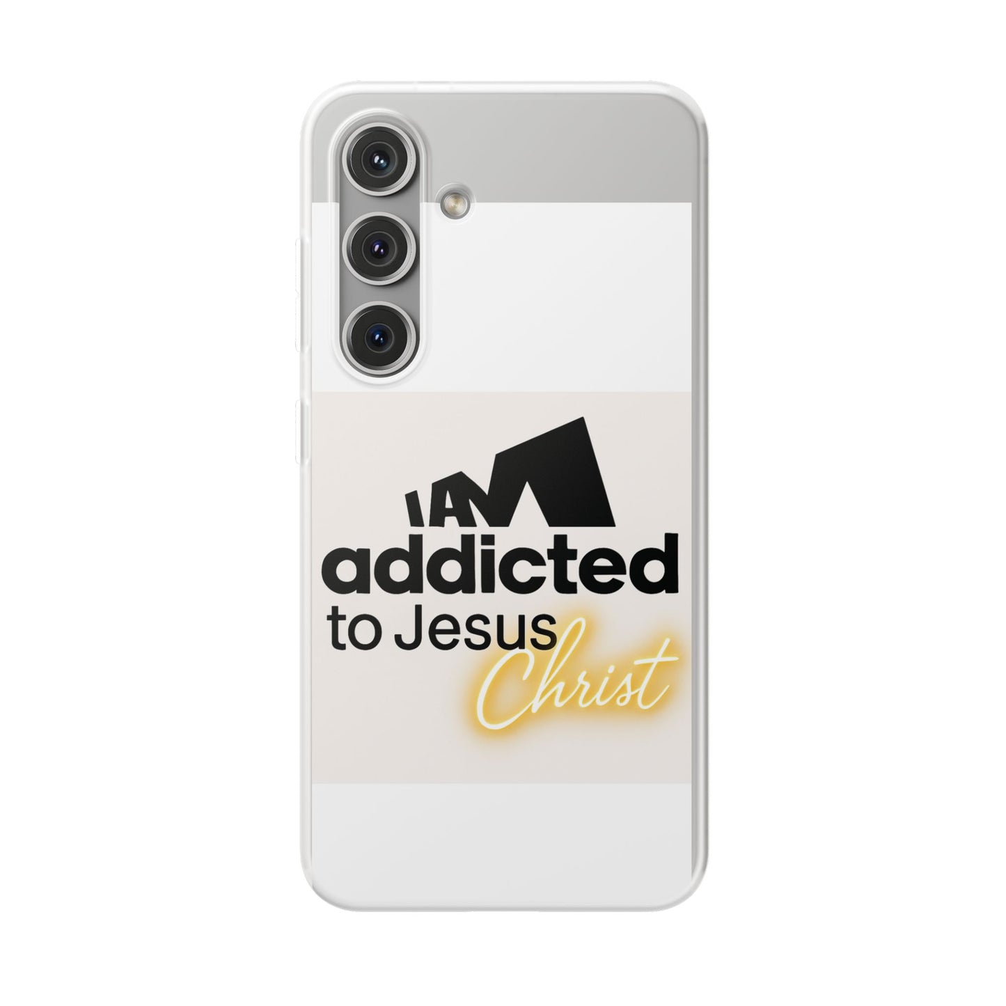Phone Case — "I Am Addicted to Jesus Christ" Clear Protective Case
