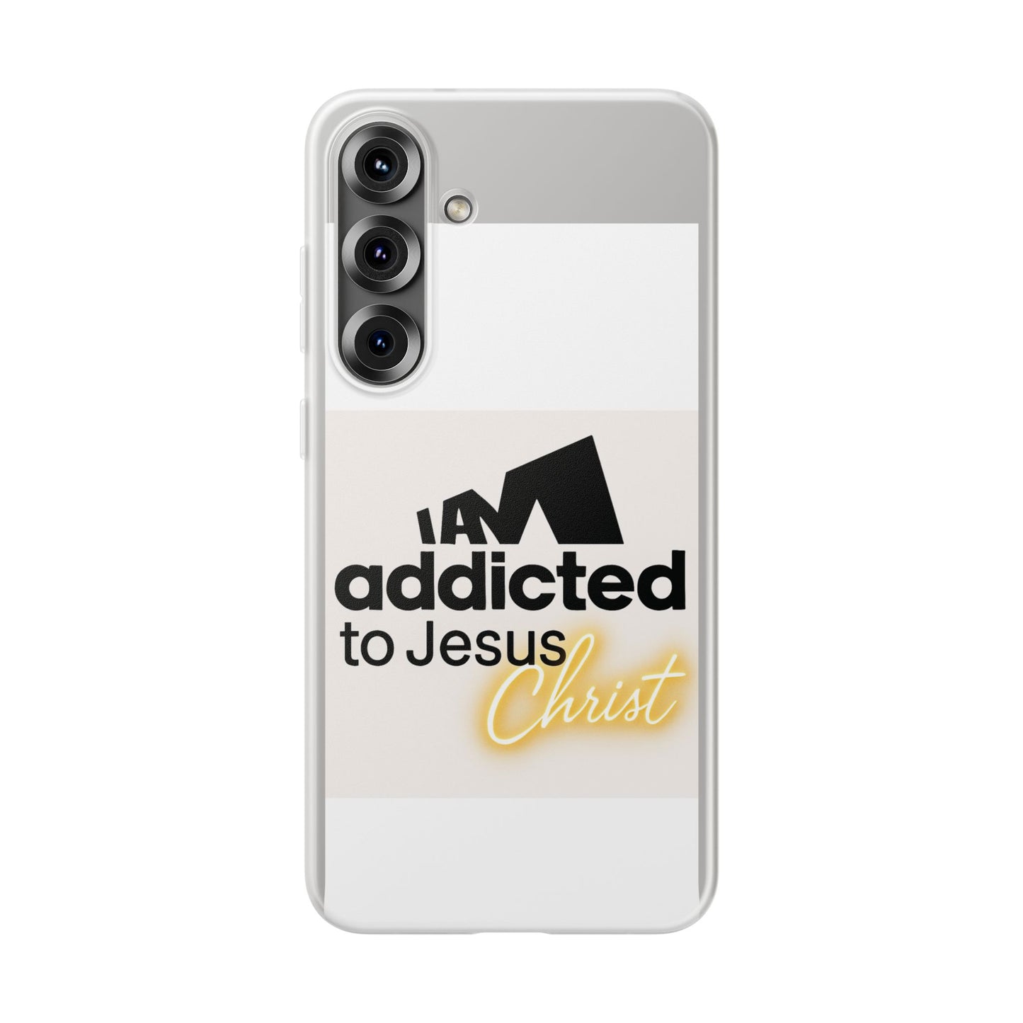 Phone Case — "I Am Addicted to Jesus Christ" Clear Protective Case