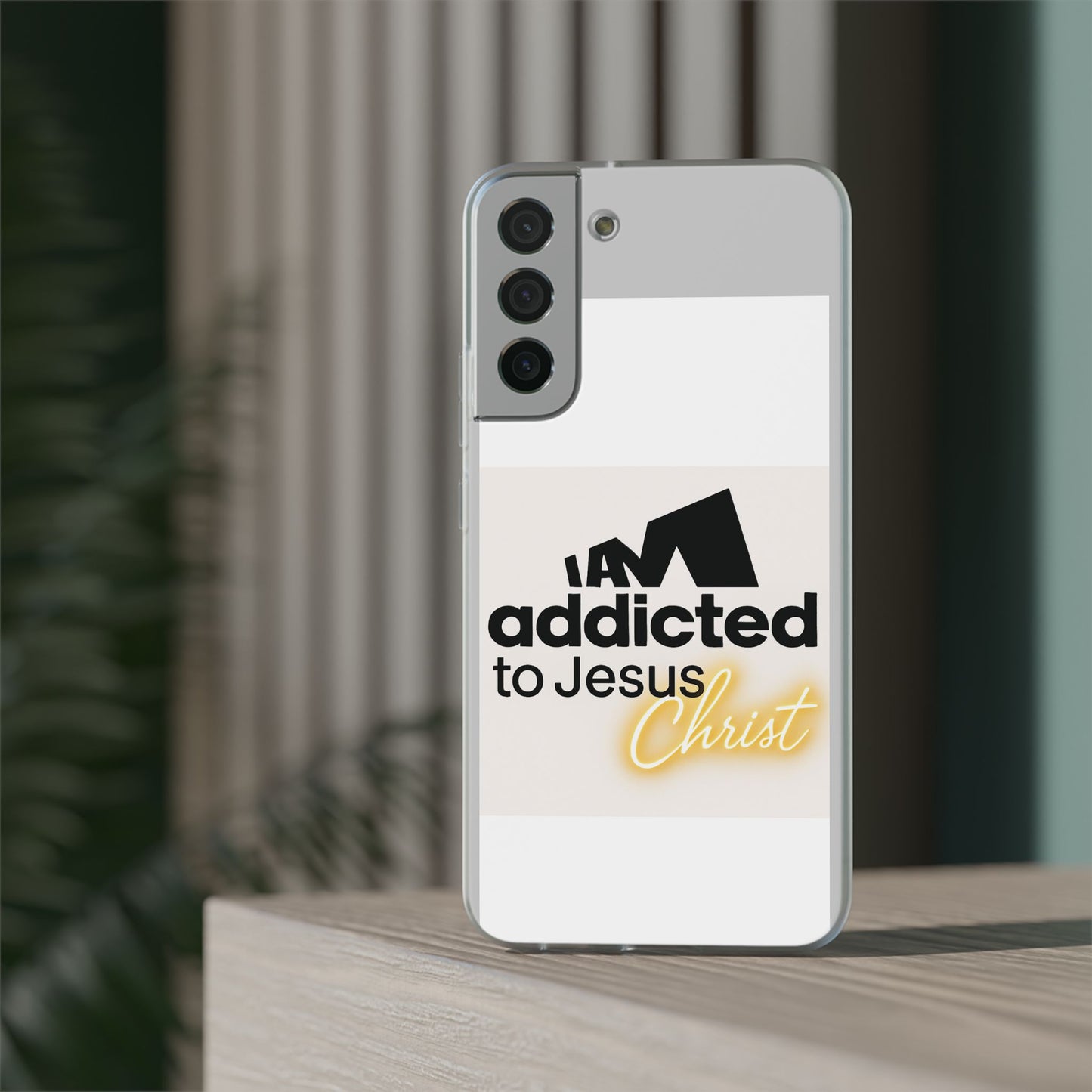 Phone Case — "I Am Addicted to Jesus Christ" Clear Protective Case