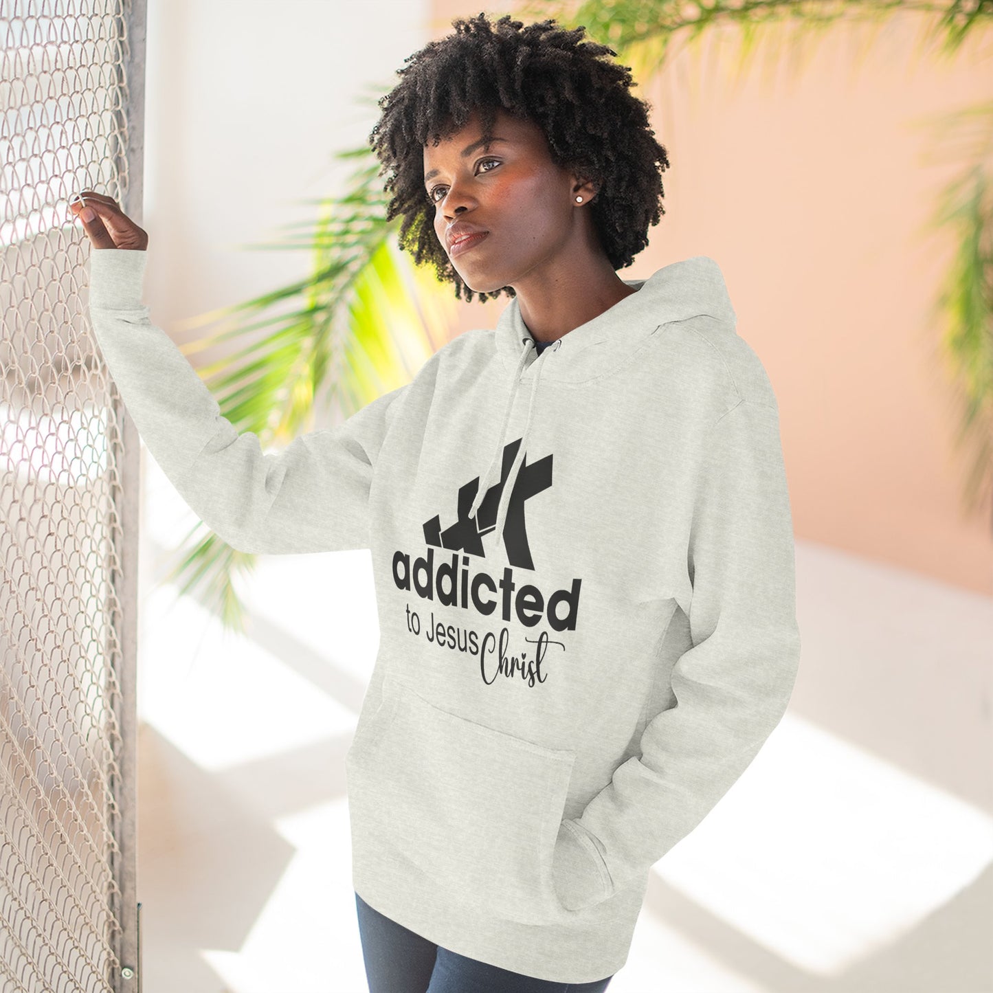 Addicted to Chill Hoodie  Minimal Three-Panel Fleece Pullover