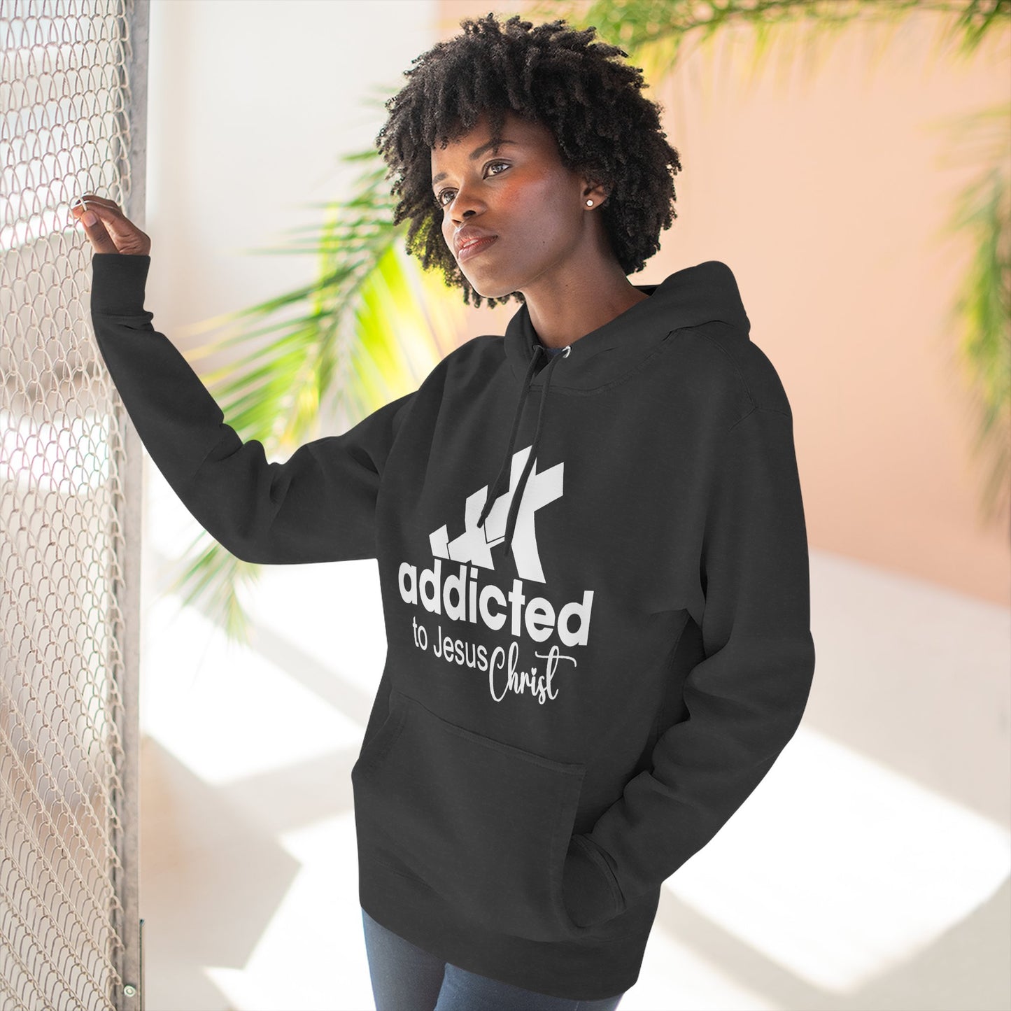 Addicted to Chill Hoodie  Minimal Three-Panel Fleece Pullover