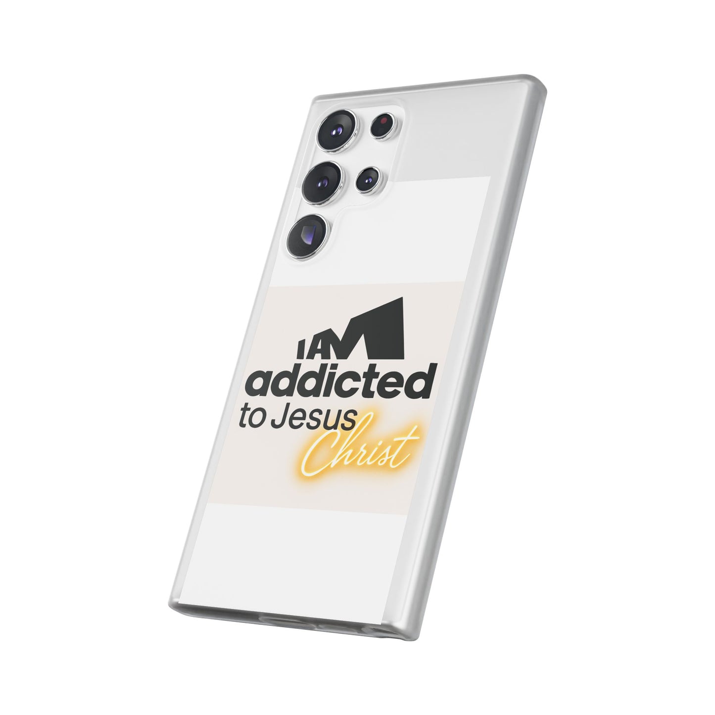 Phone Case — "I Am Addicted to Jesus Christ" Clear Protective Case