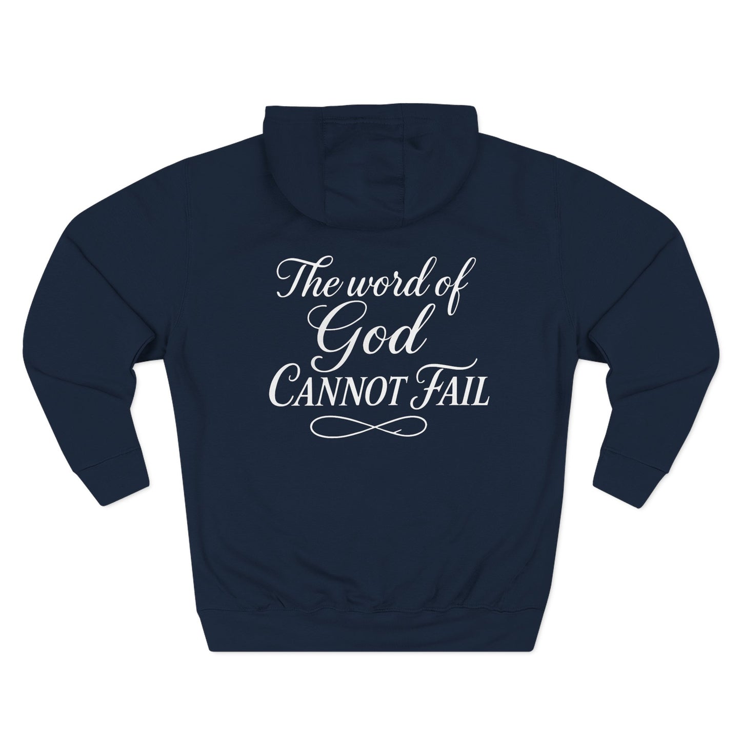 Christian Fleece Hoodie  "Addicted to Jesus Christ" Front & "The Word of God Cannot Fail" Back