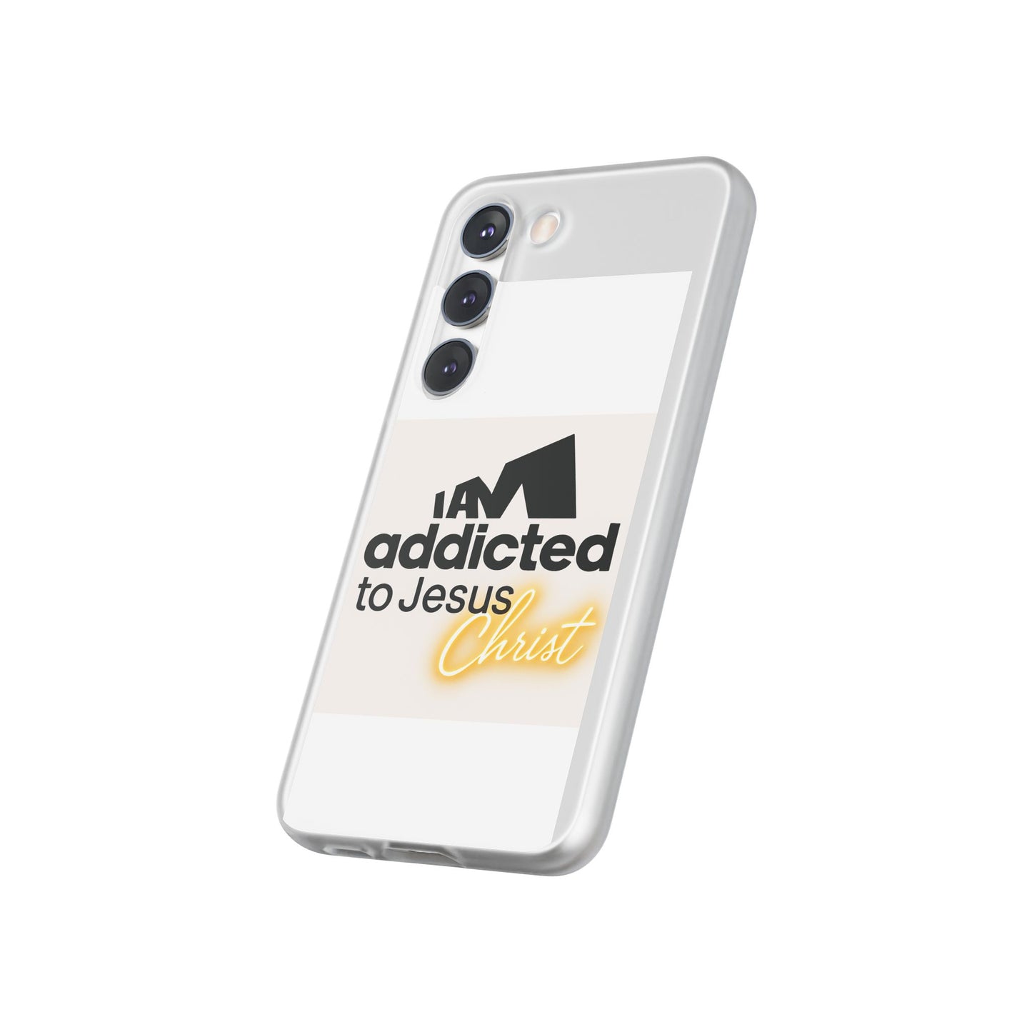 Phone Case — "I Am Addicted to Jesus Christ" Clear Protective Case