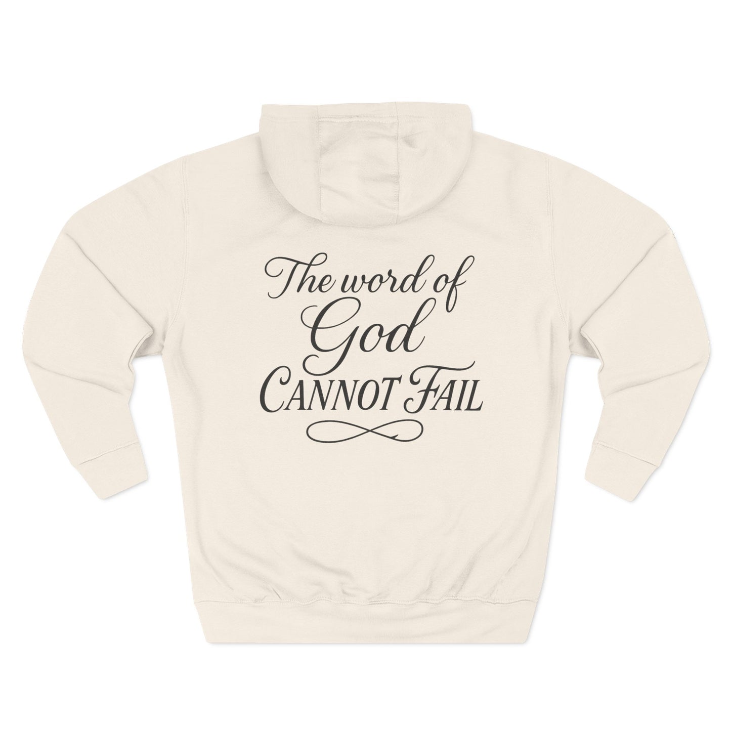 Christian Fleece Hoodie  "Addicted to Jesus Christ" Front & "The Word of God Cannot Fail" Back