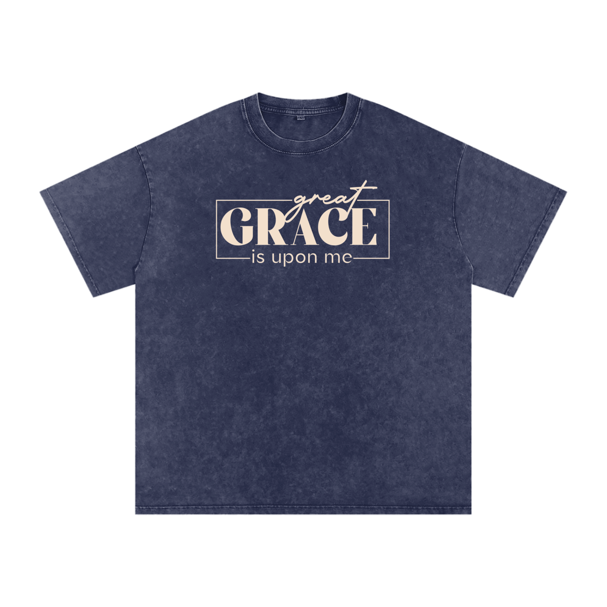 Snow Washed Oversized Cotton T-Shirt