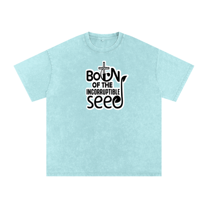 Snow Washed Oversized Cotton T-Shirt