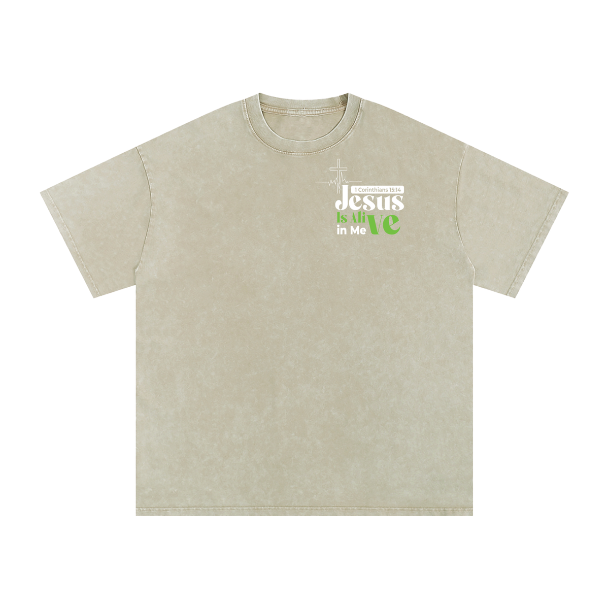 Snow Washed Oversized Cotton T-Shirt
