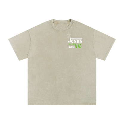 Snow Washed Oversized Cotton T-Shirt