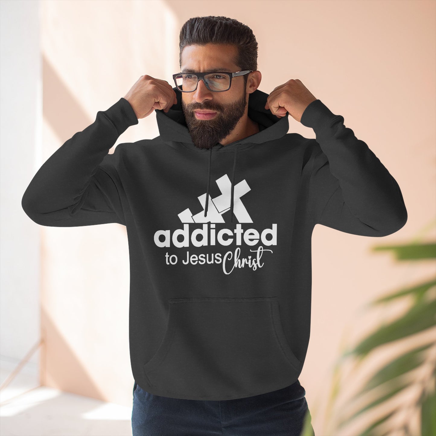 Addicted to Chill Hoodie  Minimal Three-Panel Fleece Pullover