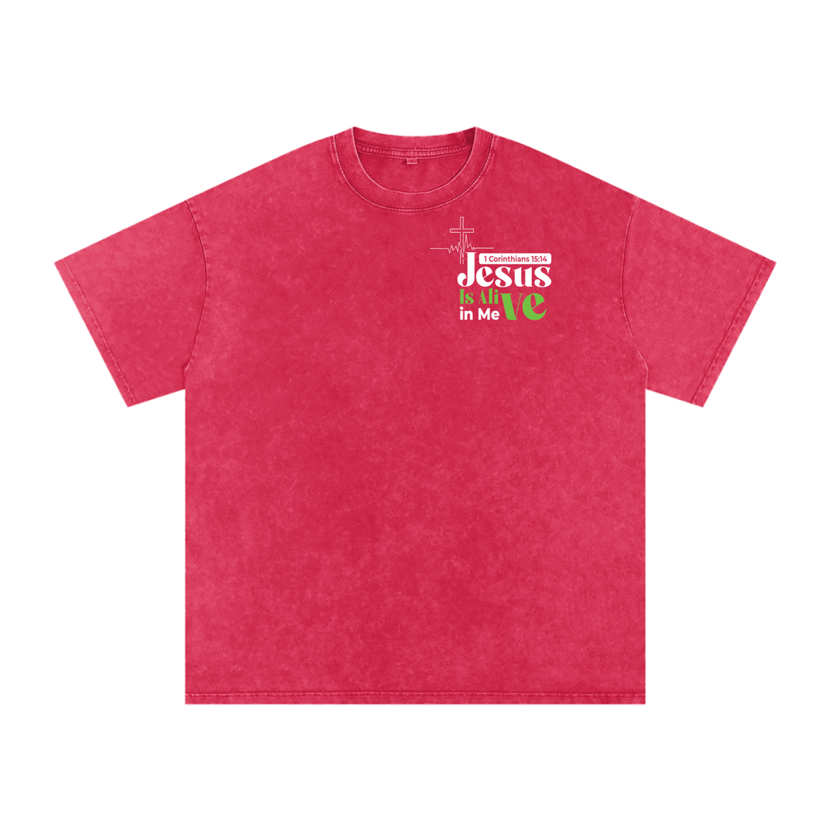 Snow Washed Oversized Cotton T-Shirt