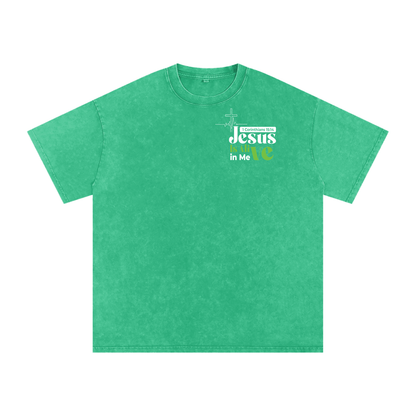 Snow Washed Oversized Cotton T-Shirt