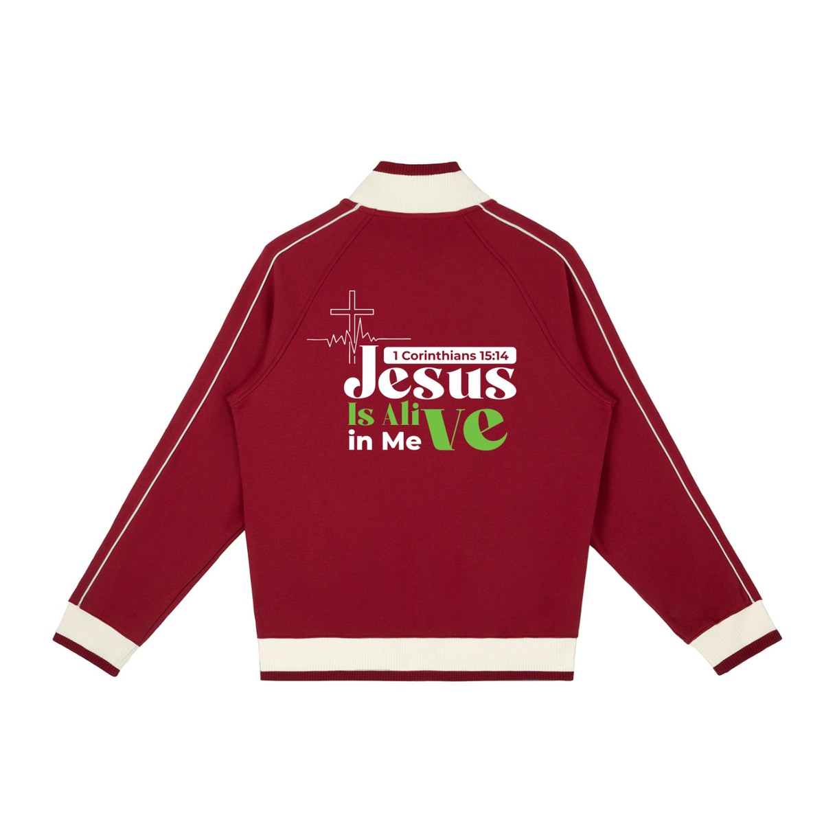 Color Block Raglan Sleeve Zip Track Jacket