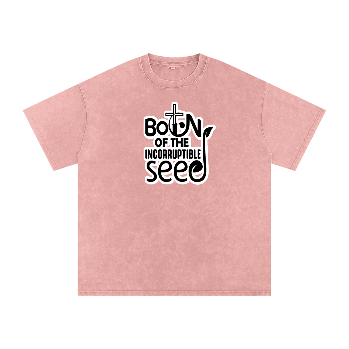 Snow Washed Oversized Cotton T-Shirt