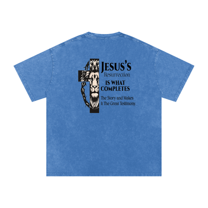 Snow Washed Oversized Cotton T-Shirt