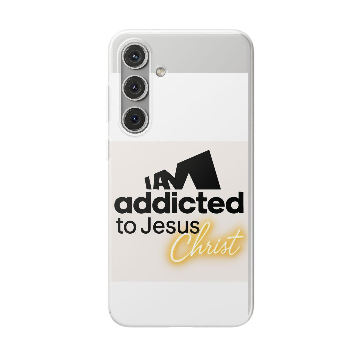 Phone Case — "I Am Addicted to Jesus Christ" Clear Protective Case