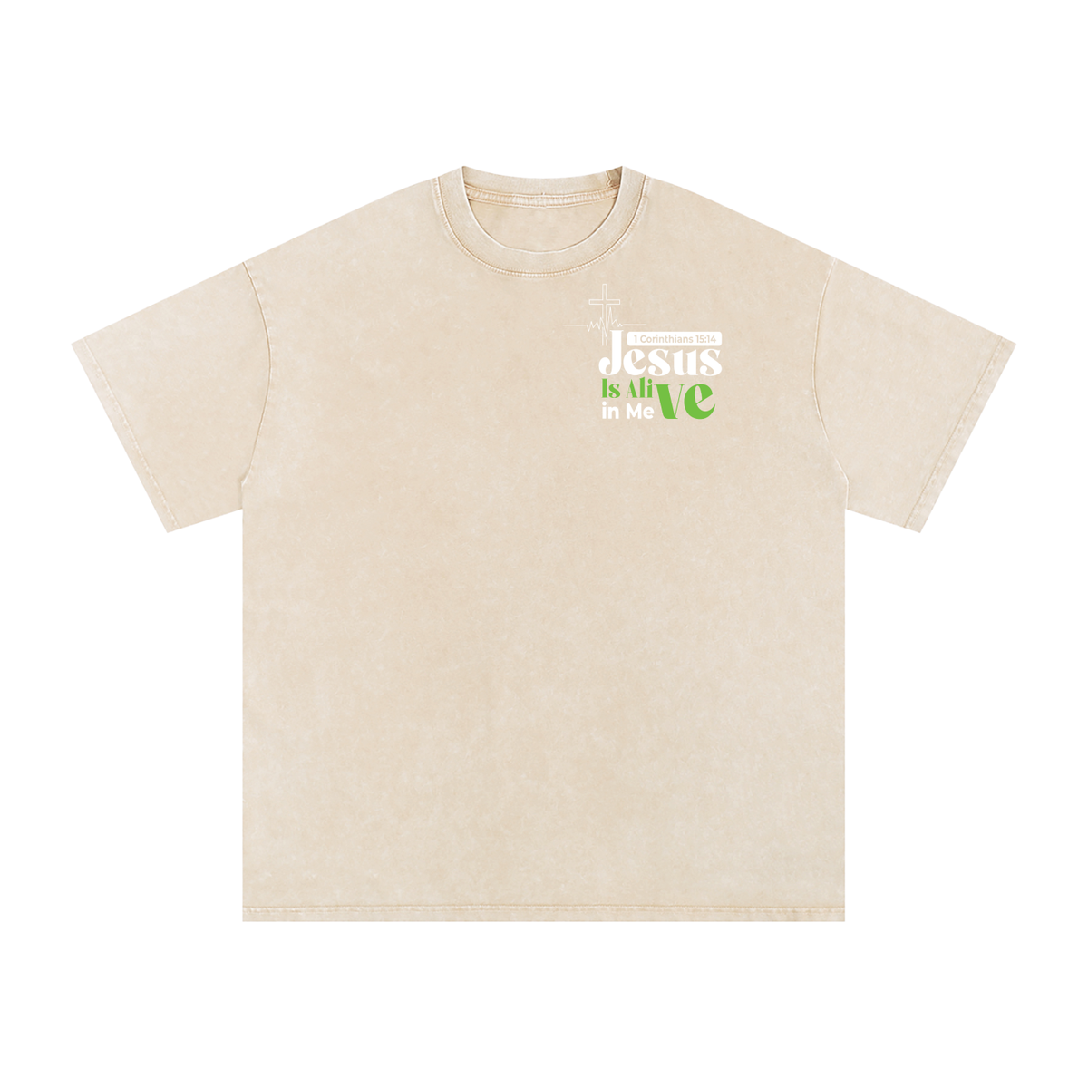 Snow Washed Oversized Cotton T-Shirt