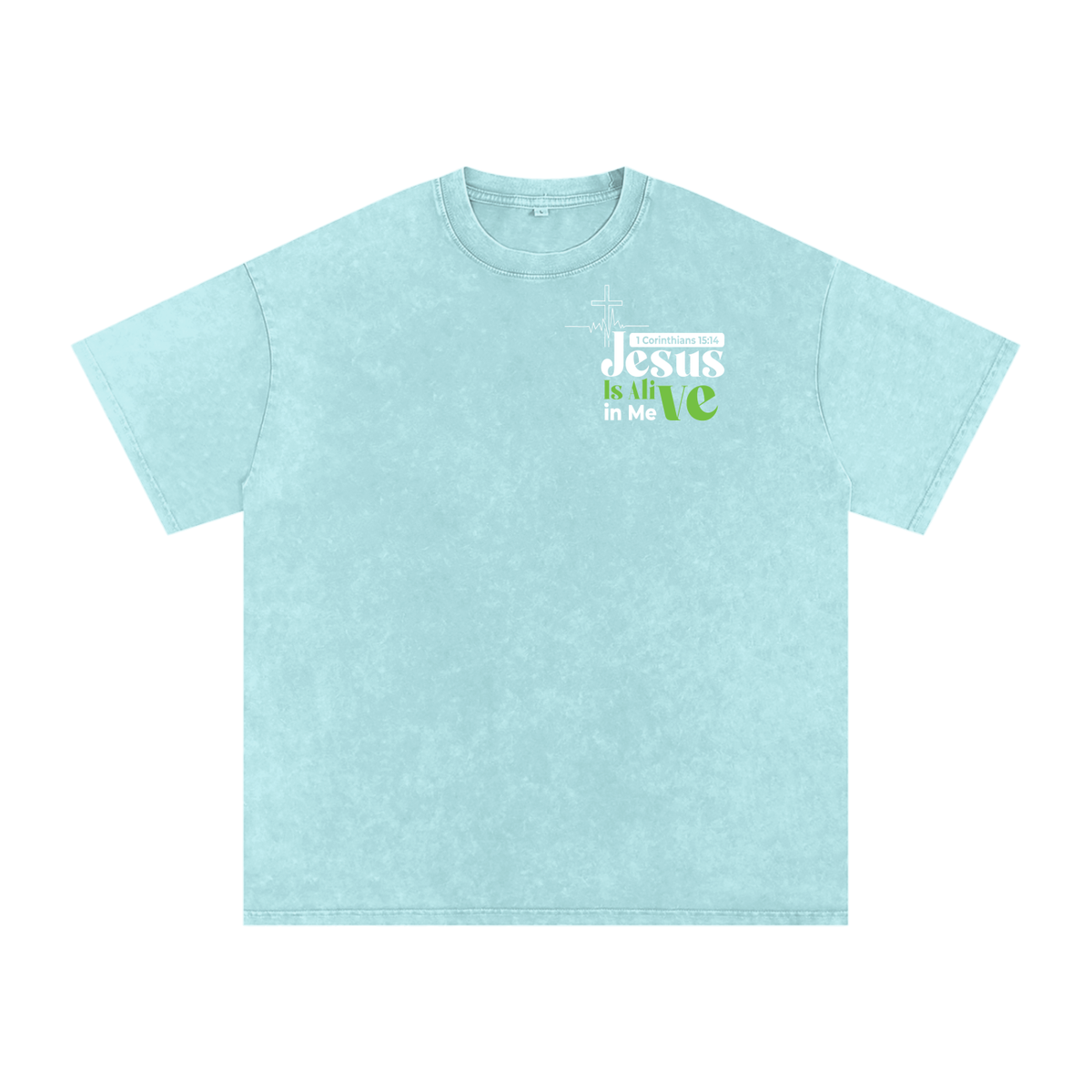 Snow Washed Oversized Cotton T-Shirt