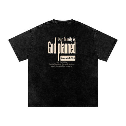 Snow Washed Oversized Cotton T-Shirt