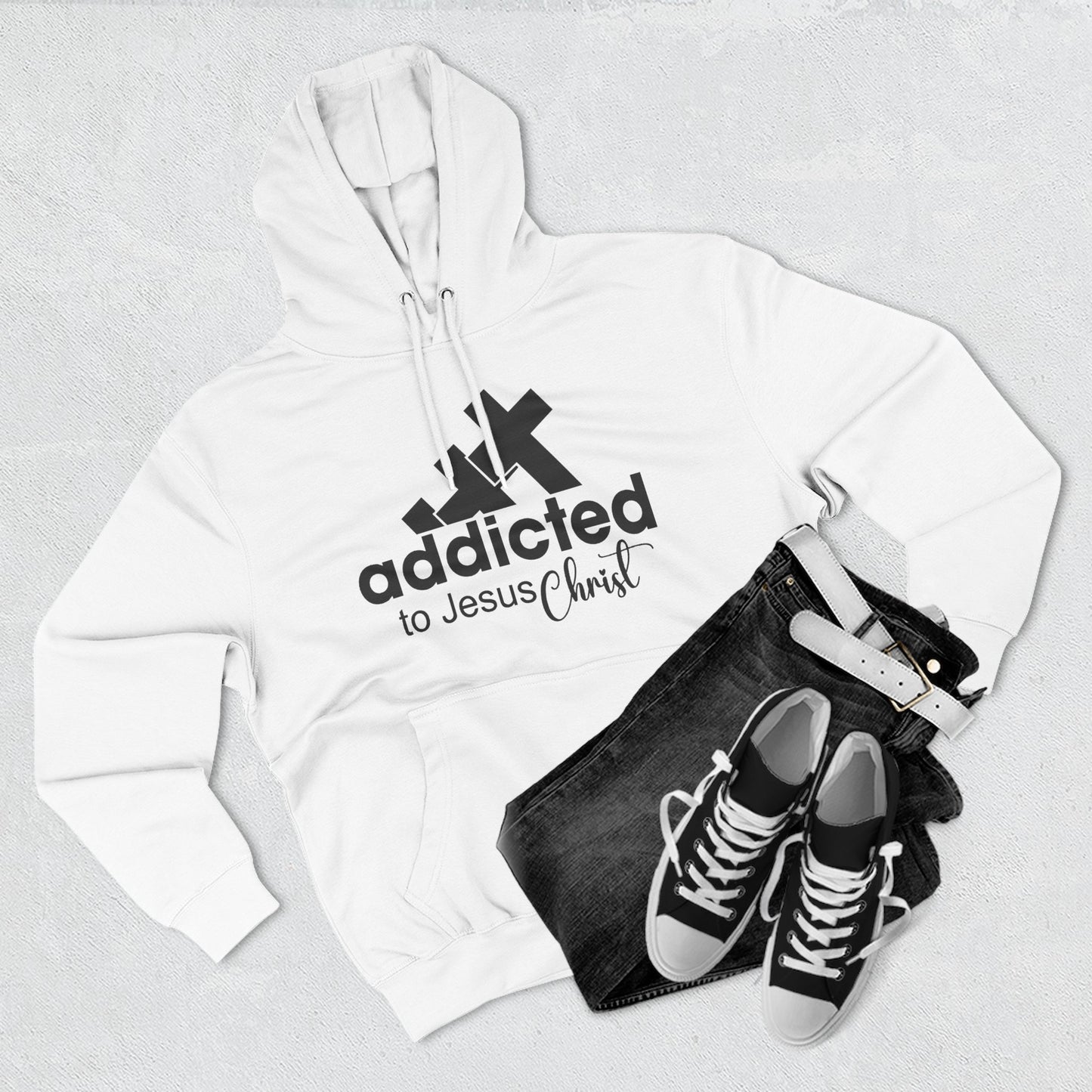 Christian Fleece Hoodie  "Addicted to Jesus Christ" Front & "The Word of God Cannot Fail" Back