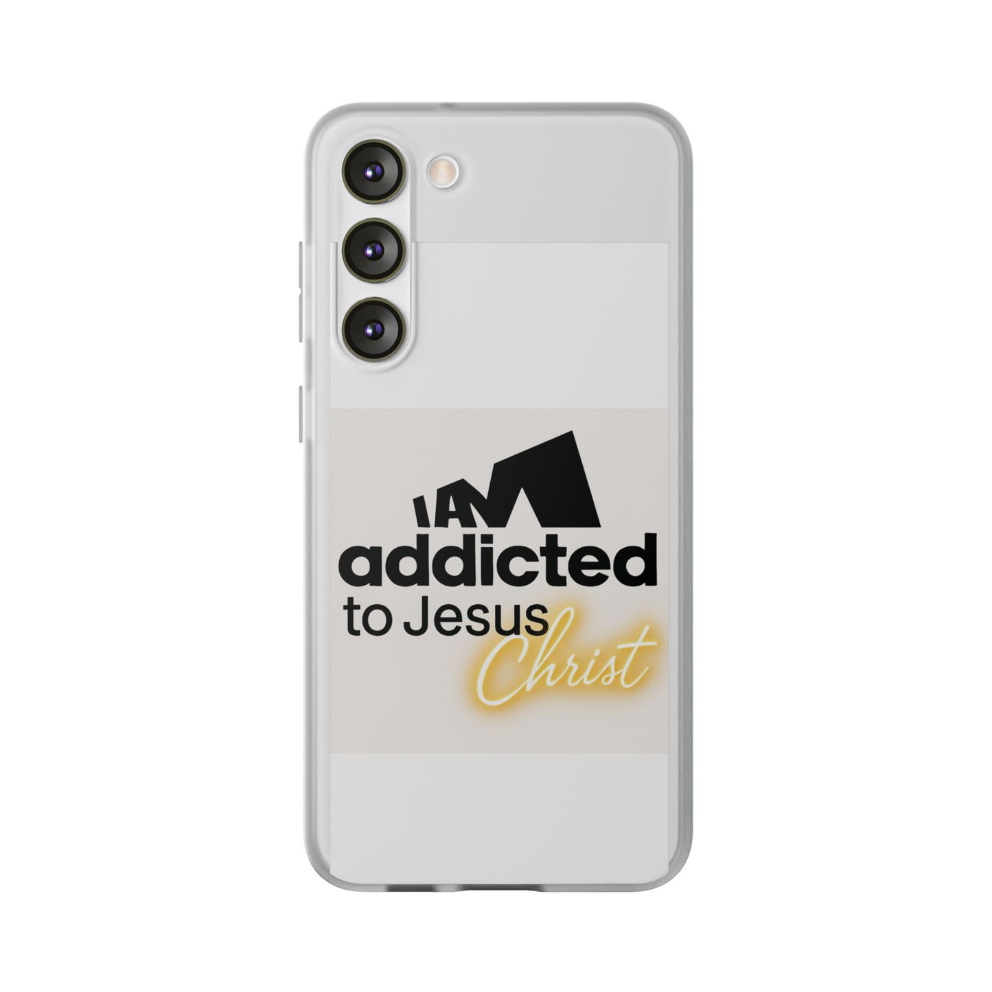 Phone Case — "I Am Addicted to Jesus Christ" Clear Protective Case