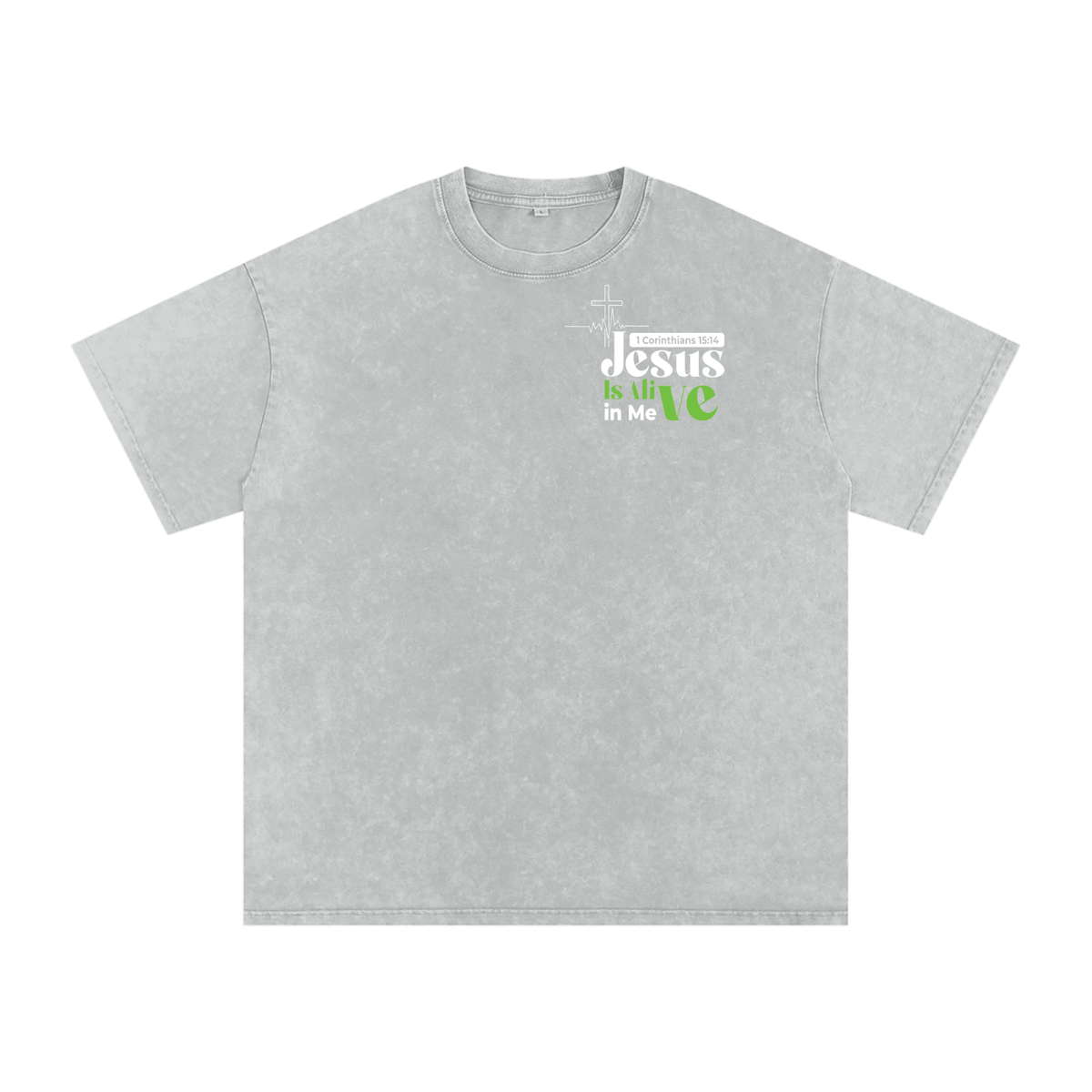 Snow Washed Oversized Cotton T-Shirt