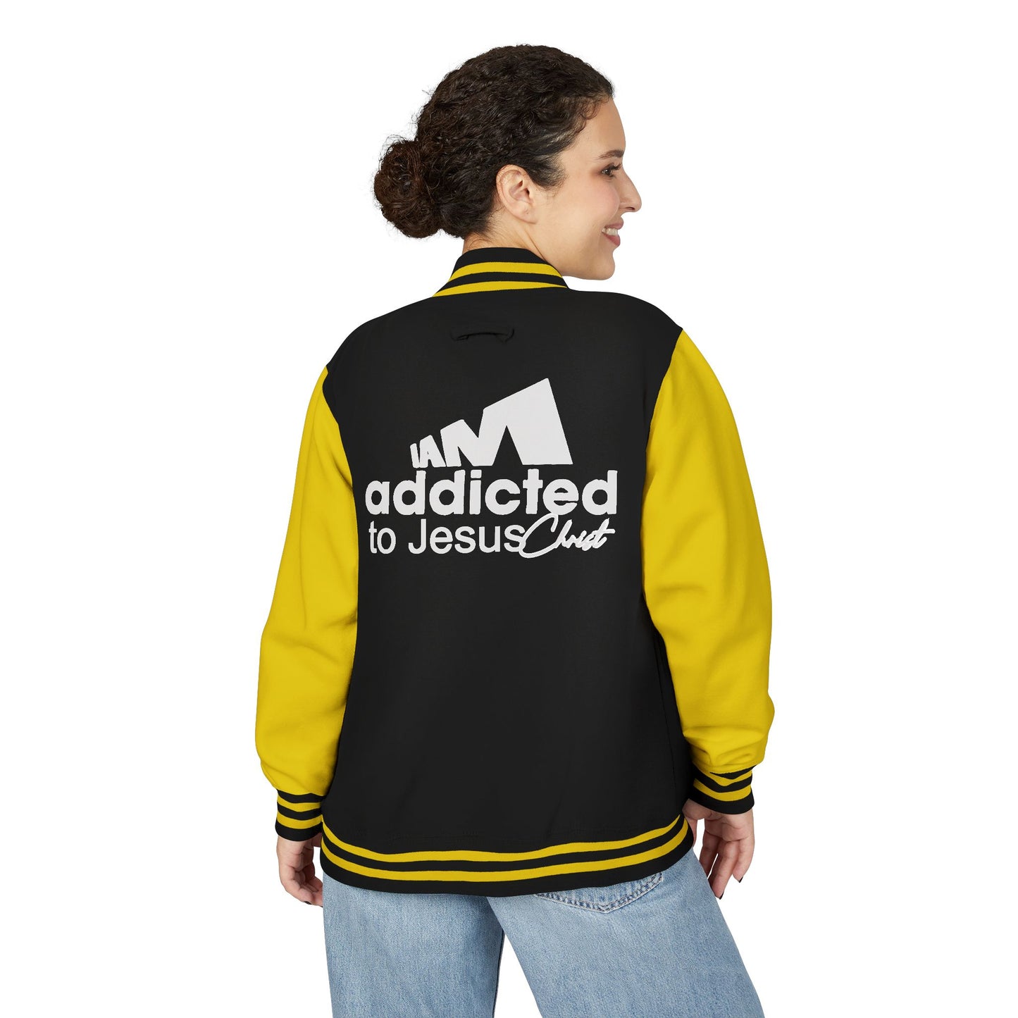 Letterman Jacket — "Addicted to Jesus" Christian Varsity Jacket
