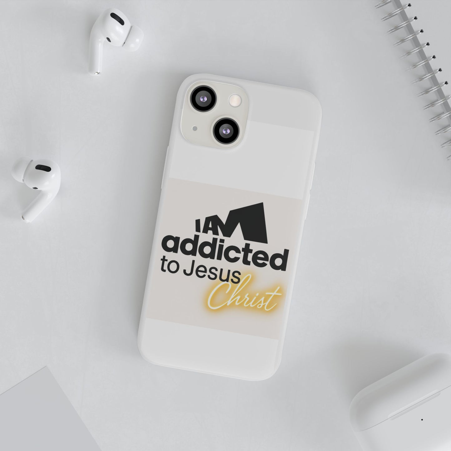 Phone Case — "I Am Addicted to Jesus Christ" Clear Protective Case