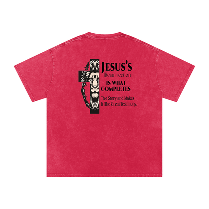Snow Washed Oversized Cotton T-Shirt