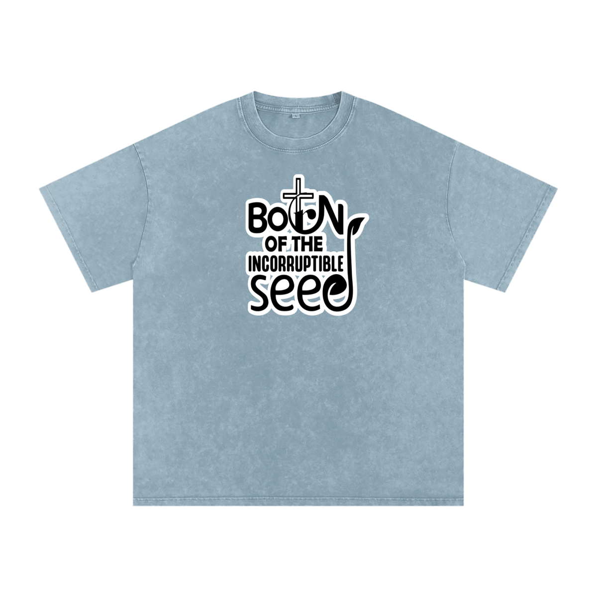 Snow Washed Oversized Cotton T-Shirt