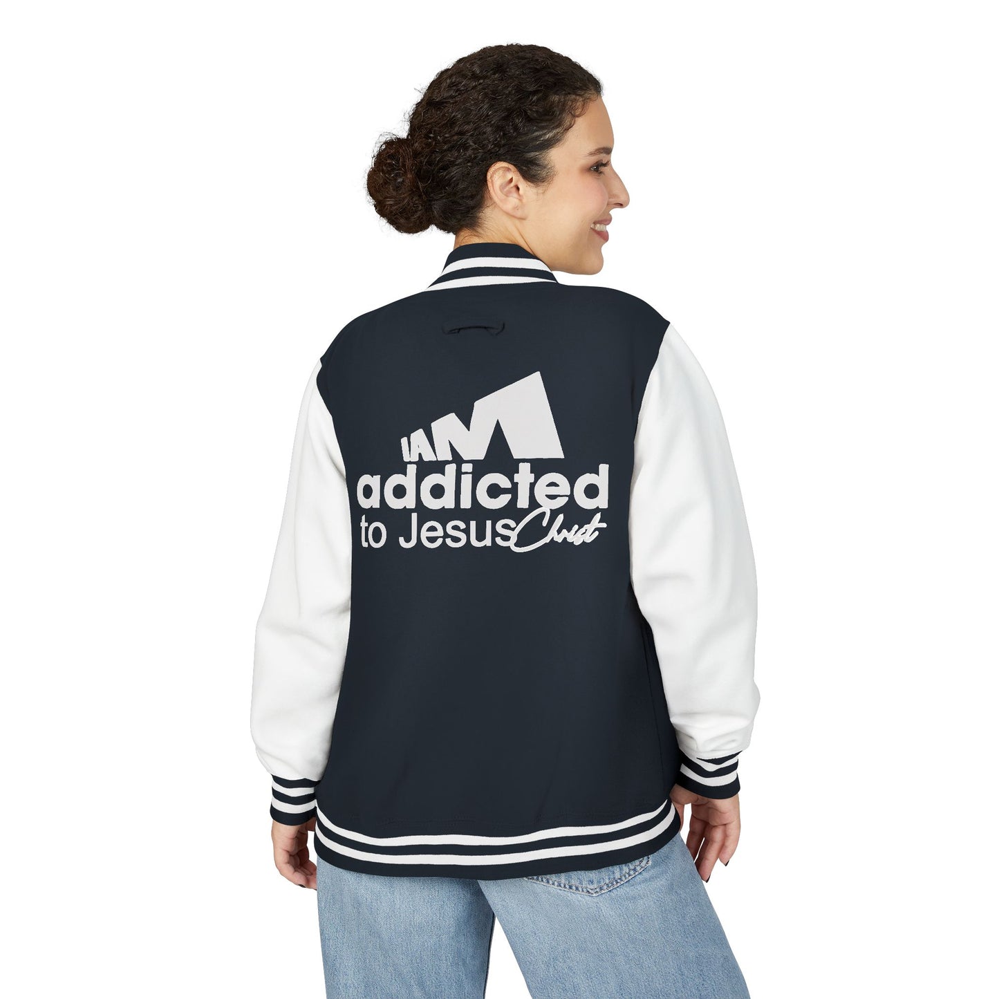 Letterman Jacket — "Addicted to Jesus" Christian Varsity Jacket