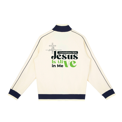 Color Block Raglan Sleeve Zip Track Jacket