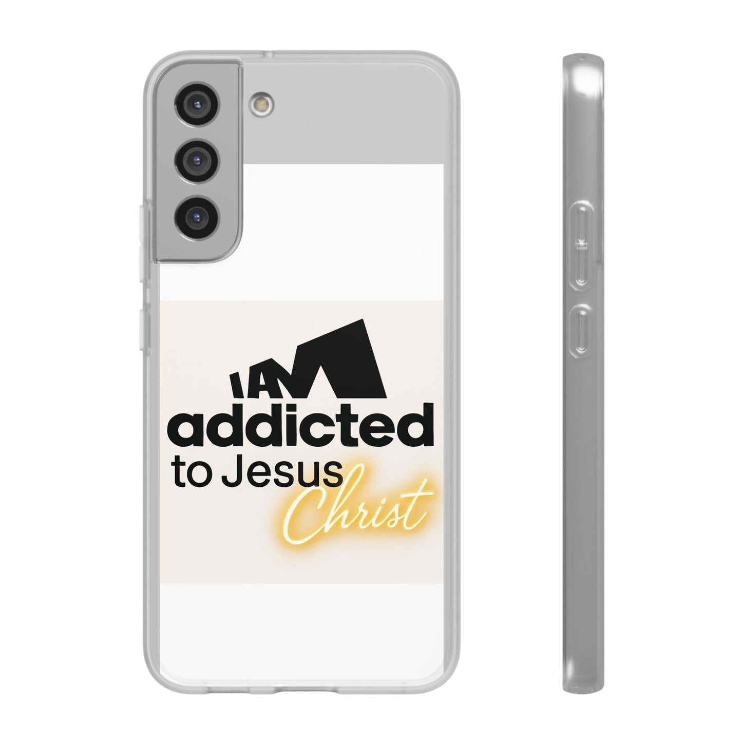 Phone Case — "I Am Addicted to Jesus Christ" Clear Protective Case