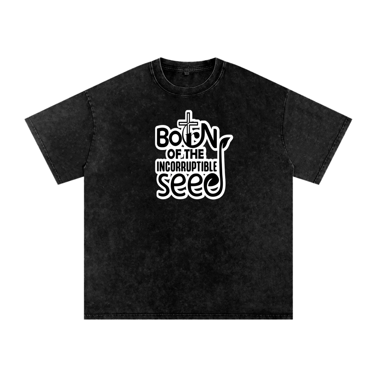 Snow Washed Oversized Cotton T-Shirt