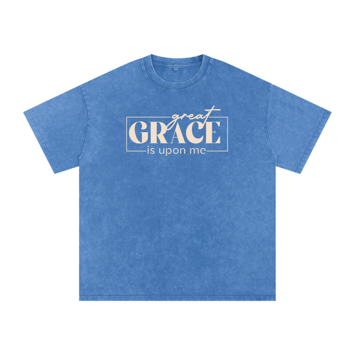 Snow Washed Oversized Cotton T-Shirt