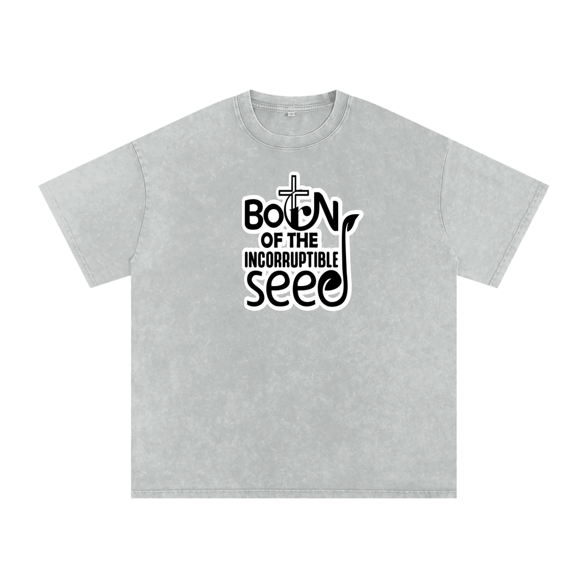 Snow Washed Oversized Cotton T-Shirt