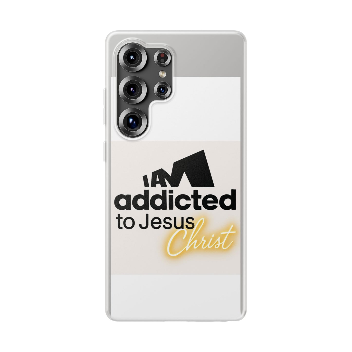 Phone Case — "I Am Addicted to Jesus Christ" Clear Protective Case