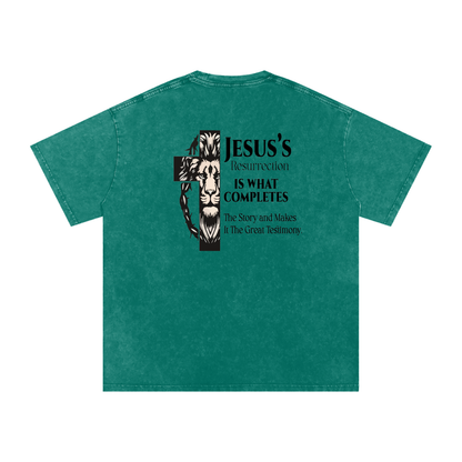 Snow Washed Oversized Cotton T-Shirt