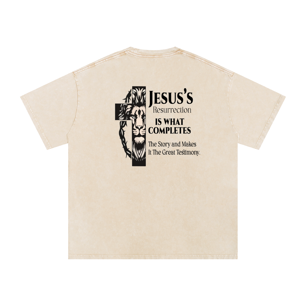 Snow Washed Oversized Cotton T-Shirt