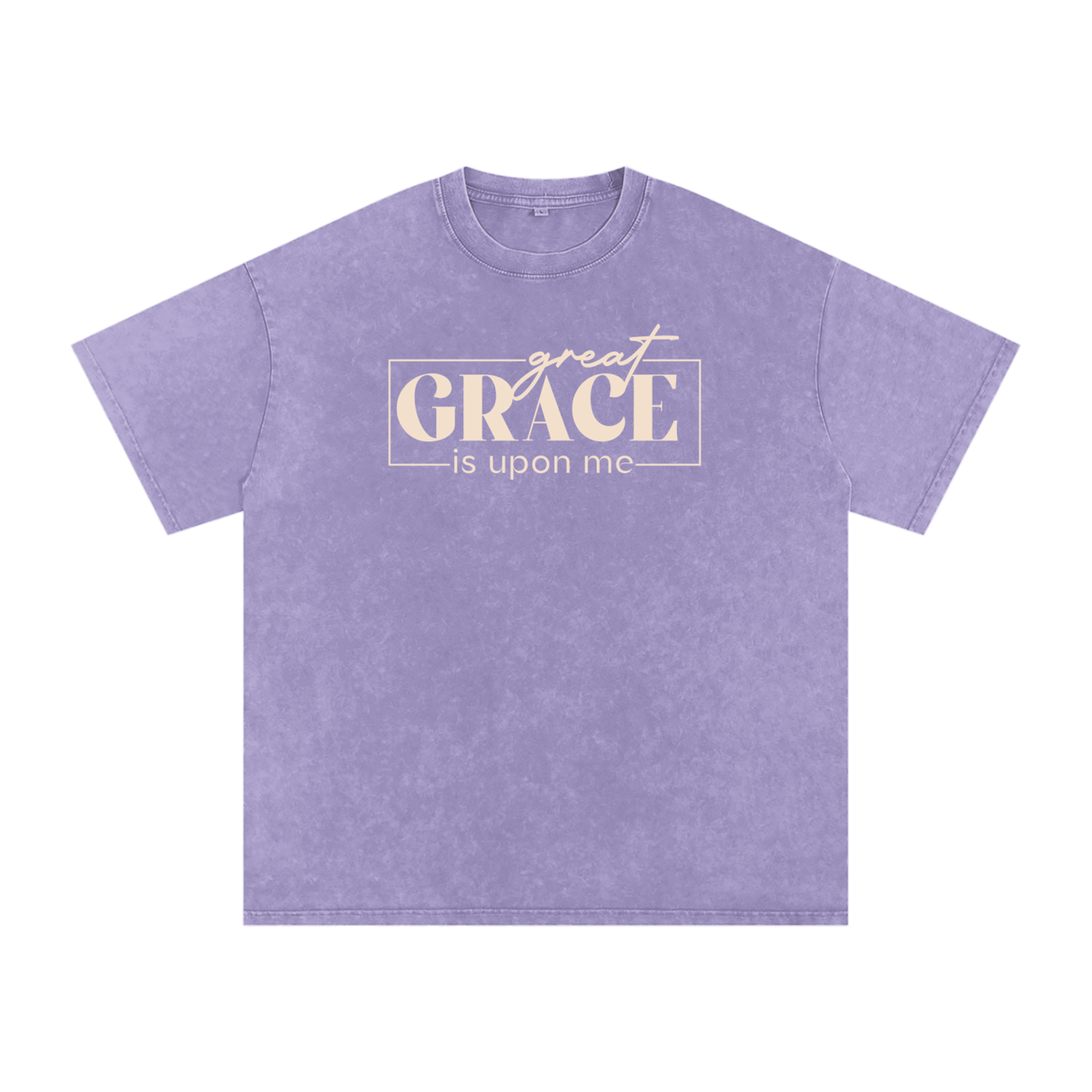 Snow Washed Oversized Cotton T-Shirt
