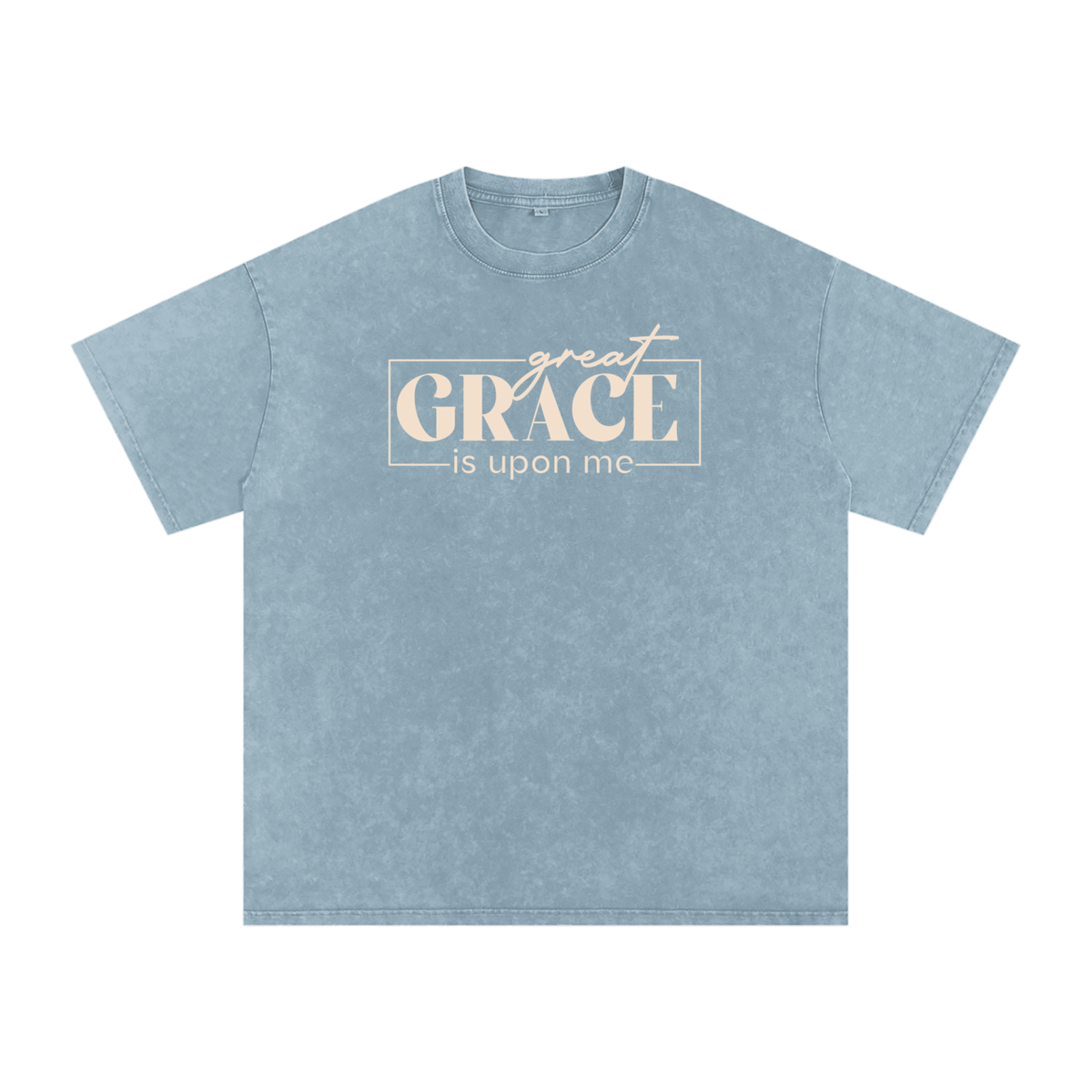 Snow Washed Oversized Cotton T-Shirt
